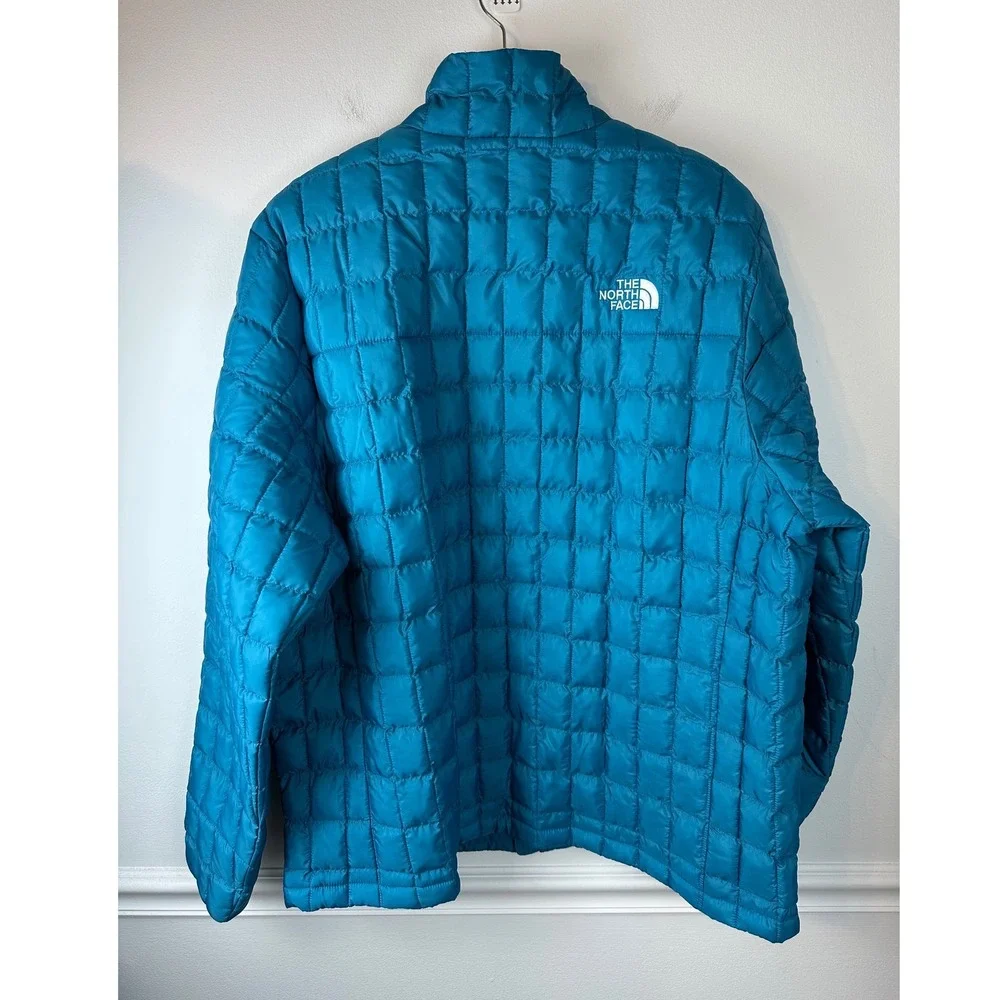 THE NORTH FACE Mens Thermal Insulated Jacket Digital Steel Blue Travel XL NWT